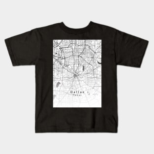 Dallas Texas City Map Kids T-Shirt